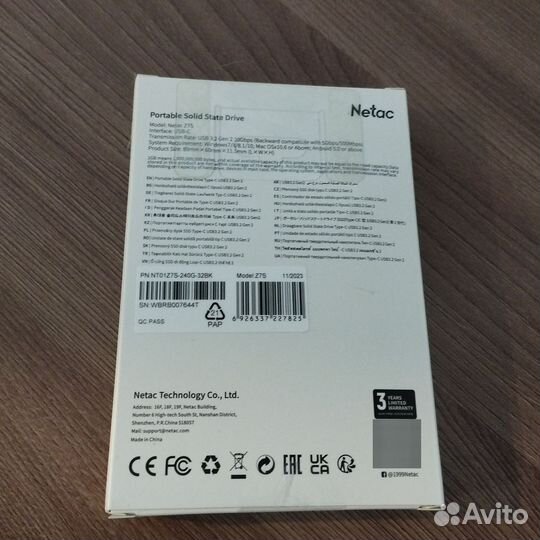 Переносной SSD диск 240gb