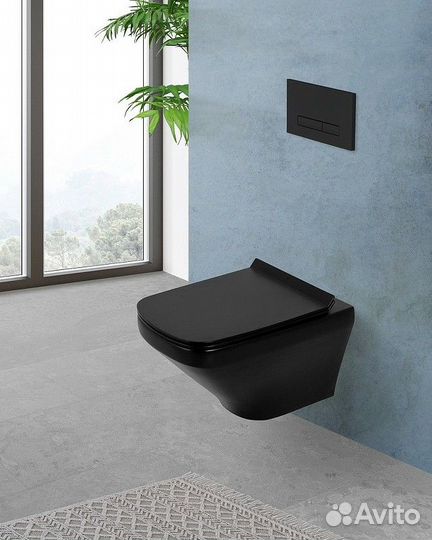 Унитаз BelBagno Sela BB3201CHR-MB подвесной Черный