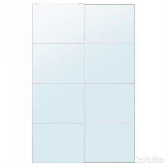 IKEA Auli 4 зеркальные панели для двери PAX 75x236