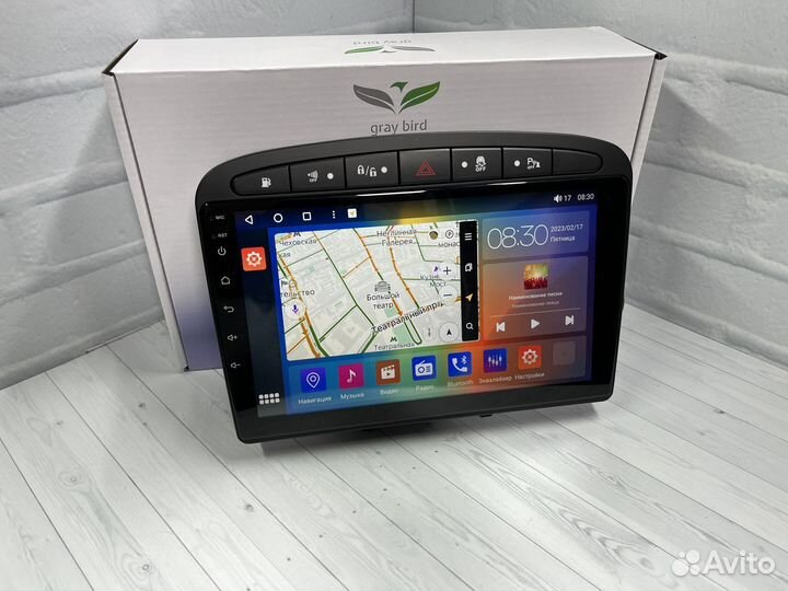 Магнитола андроид GrayBird Peugeot 308/408 3/32