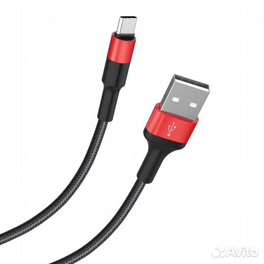 Кабель Hoco X26 Type-C 1M, 3.0А, black-red