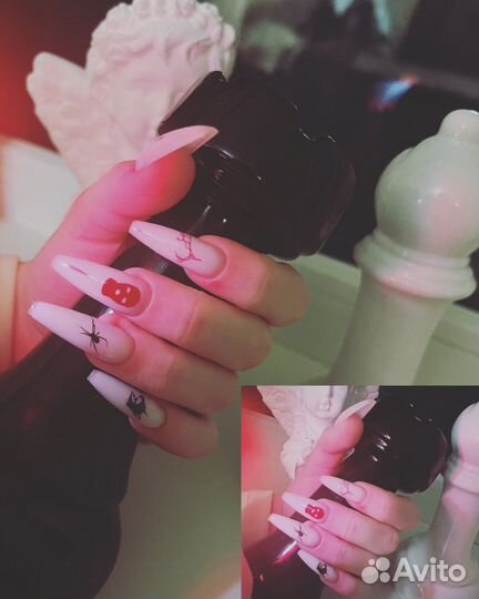 Наращивание ногтей, гель лак