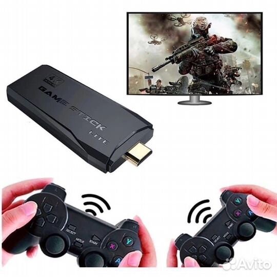 4K HD 2,4G 10000 игр 64гб,2 джойстика