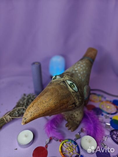 Уникальный антикварный сет - кувшин, ваза, ворон