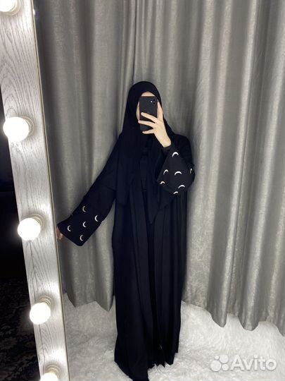Накидка - абая черная женская