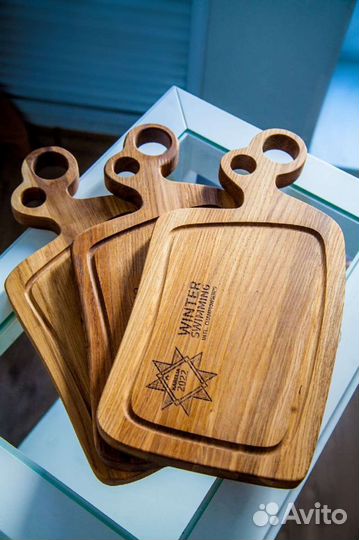 Разделочная доска из массива дуба, вяза, ясеня