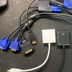 Переходник hdmi - VGA 3 шт, DVI D - VGA