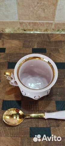 Набор из розового фарфора