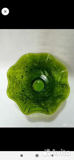 Ваза конфетница цветное стекло