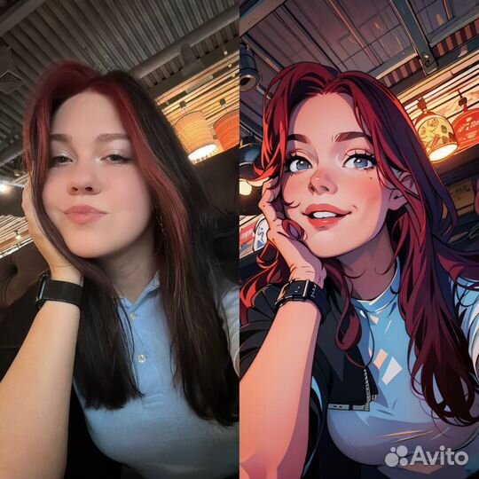 Фото в стиле аниме через нейросеть