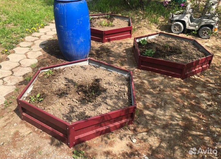 Грядка темно-красная 1м х 2,5м х 22см