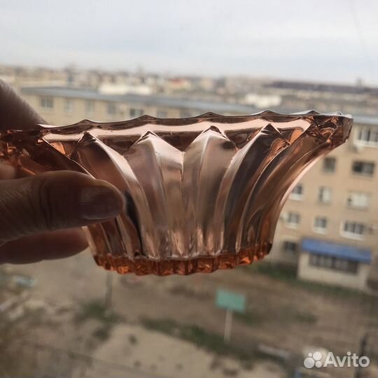 Набор для варенья карамельное стекло винтаж