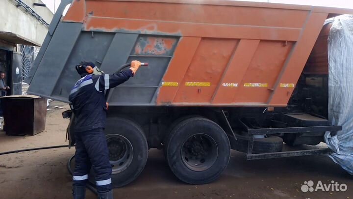 Пескоструйная обработка, покраска грузовой техники