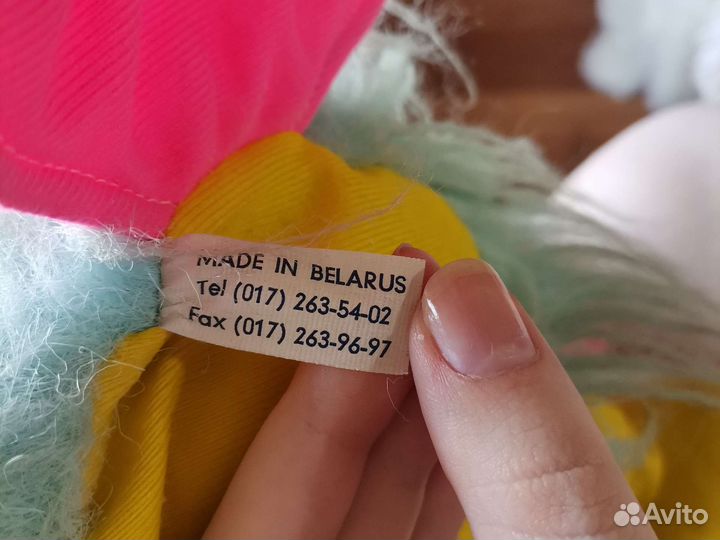 Плюшевая ворона времен СССР, сделано в Беларуси