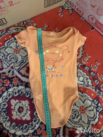 Боди с коротким рукавом 0-6 месяцев