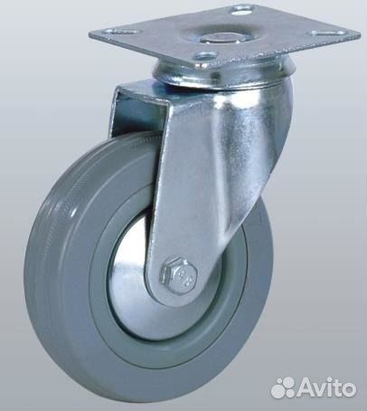 SCg-100 Колесо серая резина поворотное д-100 мм