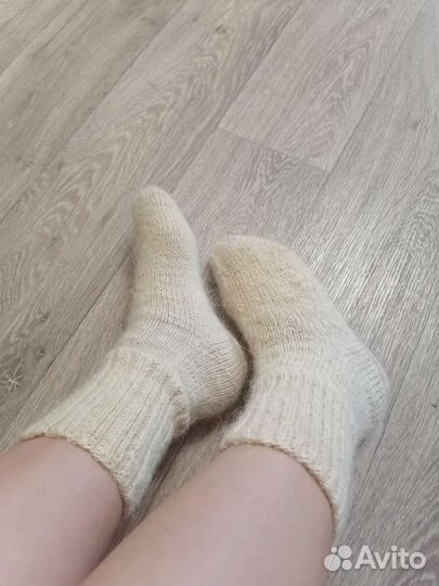 Носки ручной вязки шерстяные