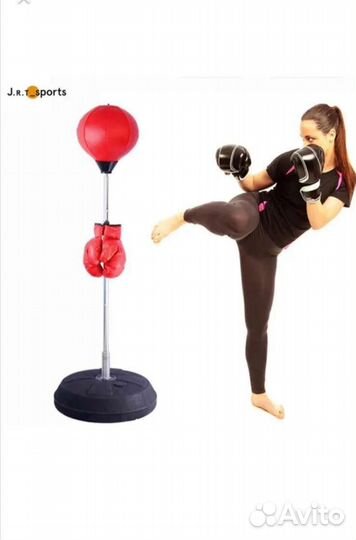 Боксерская груша напольная перчатки боксёрские