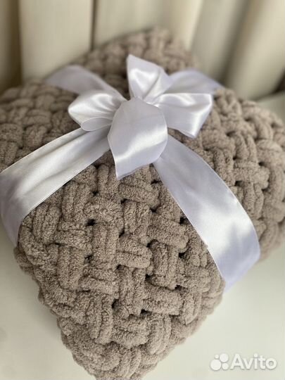 Плед из ализе пуффи