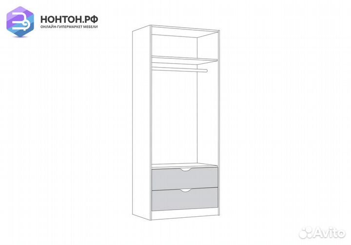 Шкаф для одежды Уна 13.327 белый