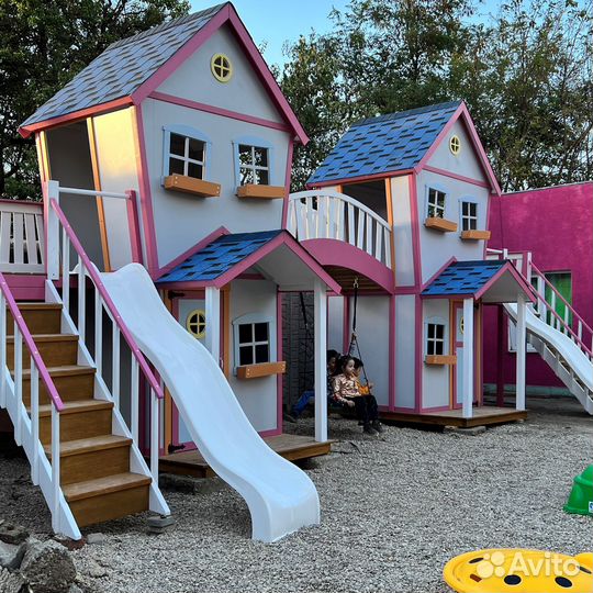 Уличные Детские игровые домики, площадки на дачу