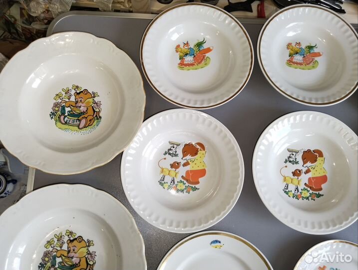 Детская фарфоровая посуда СССР