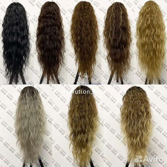 Хвост накладной, шиньон на фиксаторе