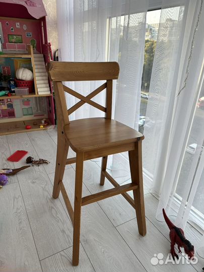 Детский барный стул IKEA ингольф
