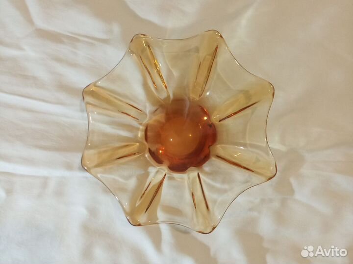 Салатник-конфетница цветное стекло