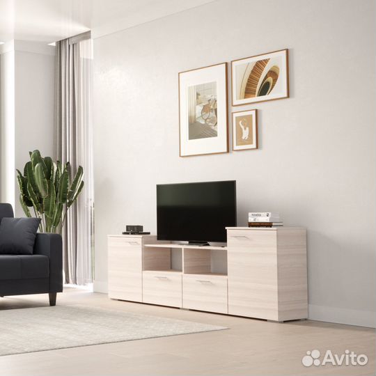 Тв-тумба Парус-951d ясень шимо темный под тв телев