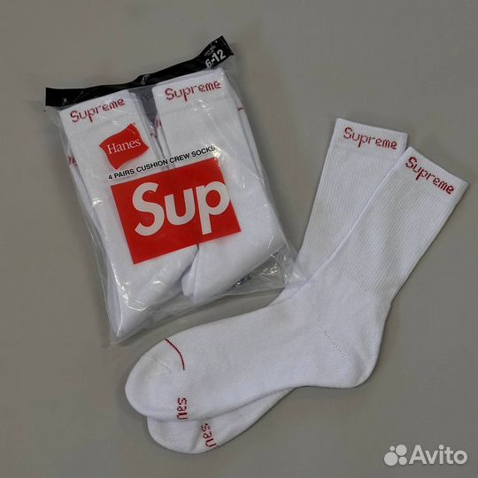 Носки Supreme Hanes Cushion Crew Socks