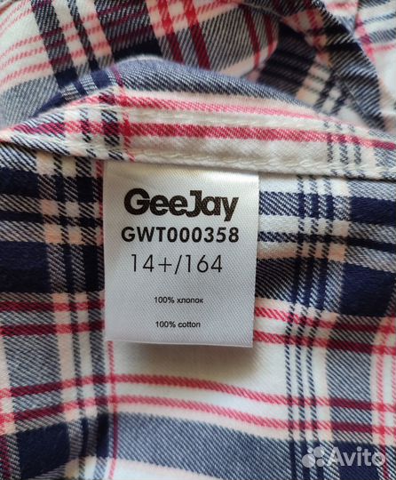 Подростковая рубашка для девочки в крупную клетку