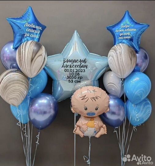 Воздушные Шары,Шарики,Гелиевые шары на выписку