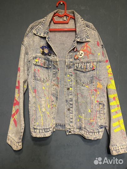 Панк-джинсовка (ручная роспись) S-M