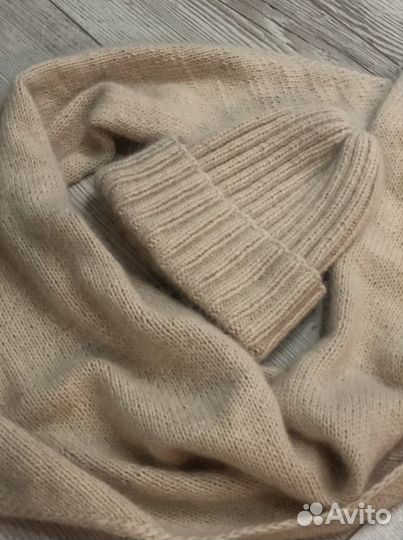 Шапка и бактус из пуха норки