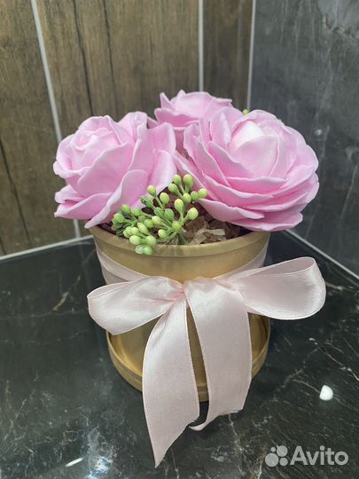 Букет из мыльных роз