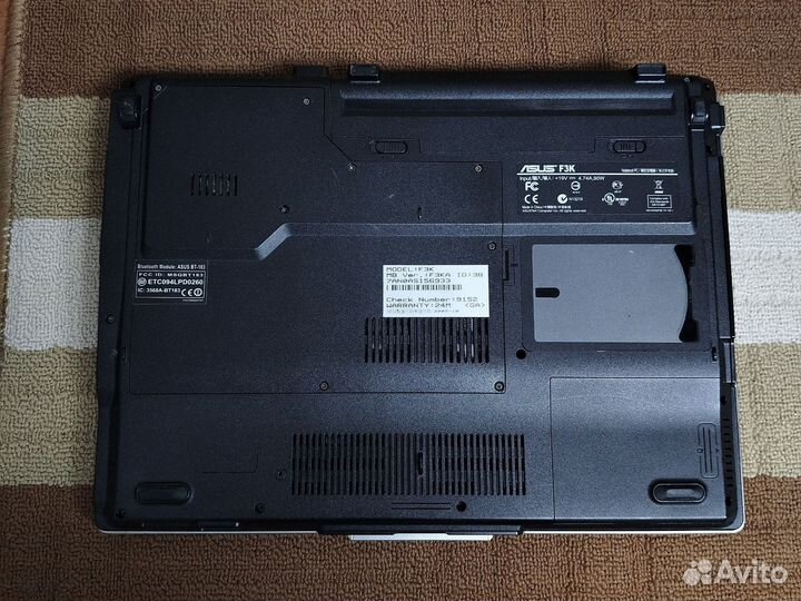 Ноутбук asus f3k