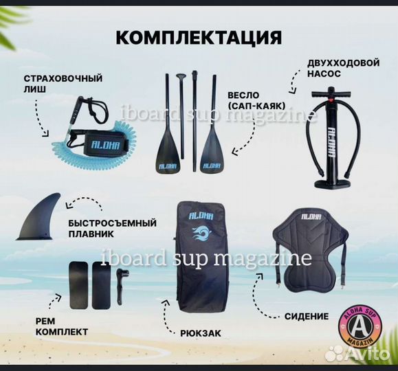 Сап борд, sup board, доска aloha