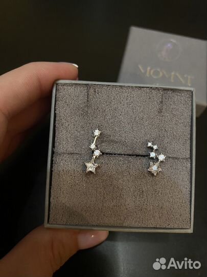 Серьги каффы серебро