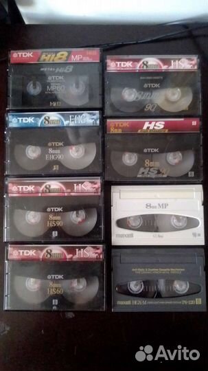 Кассеты VHS, VHS-C, video8, Hi8, Digital8 и miniDV