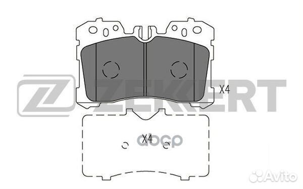 Колодки торм. диск. передн. Lexus LS 460 (USF40