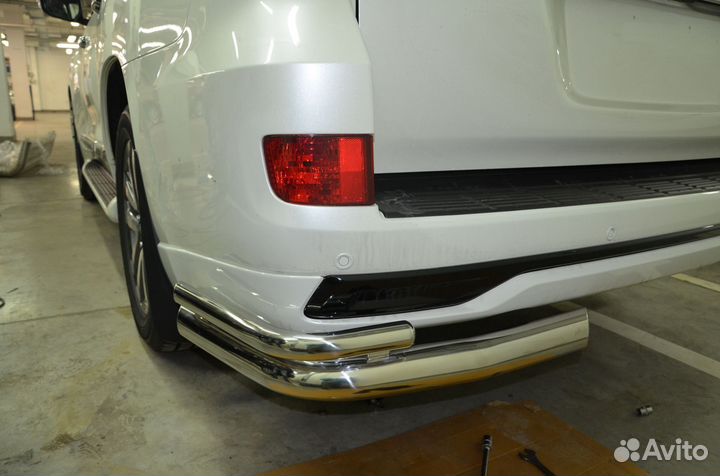 Защита бампера заднего Toyota LC 200 Lounge TRD