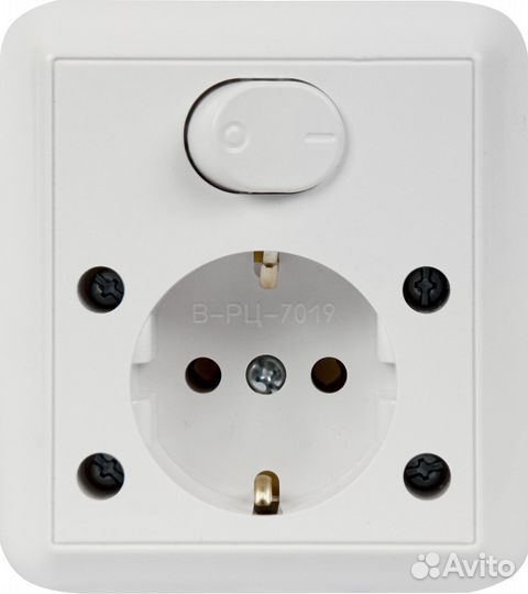 Блок выключатель с розеткой встраиваемый Bylectric