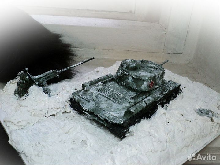 Виньетка Танк ис-2 1:43, ручная работа