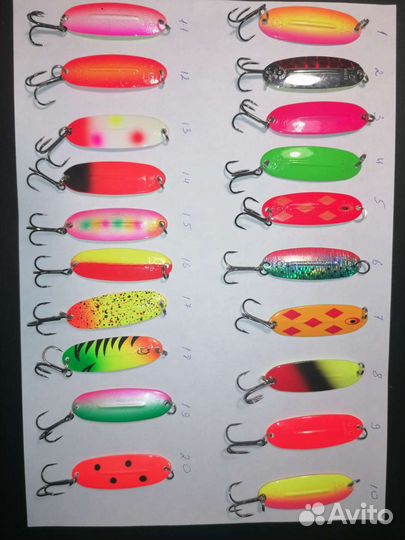 Набор форелевых блесен