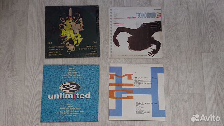 Пластинки Technotronic, Snap, 2Unlimited, MC Hamme