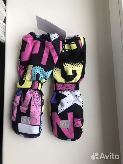 Новые зимние варежки краги для девочки 6-8 лет