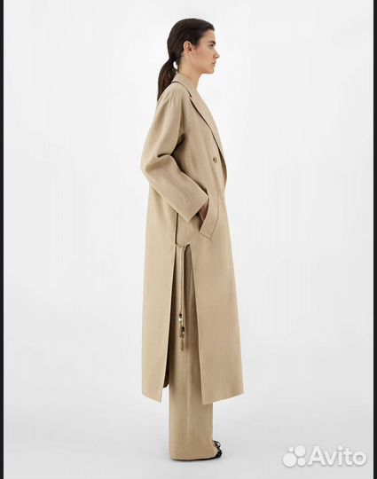 Max Mara (44,48ру)тренч, лен, оригинал