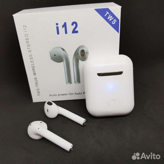 Безпроводные наушники Airpods TWS i12 белые