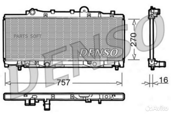 Denso DRM09090 Радиатор